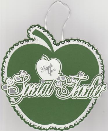 Special Teacher Apple Card by Susan Cummings