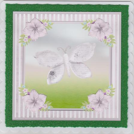 Sweet Butterfly Card Topper & Decoupage by Susan Cummings