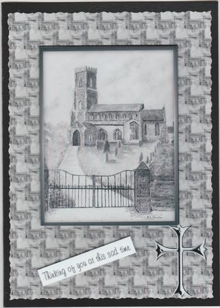 Black and White Church Sympathy by Susan Cummings
