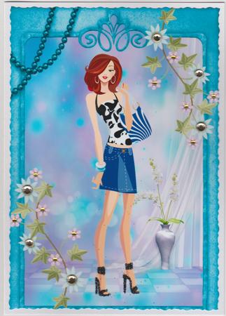 Fashionista! Goes Shopping Decoupage by Susan Cummings