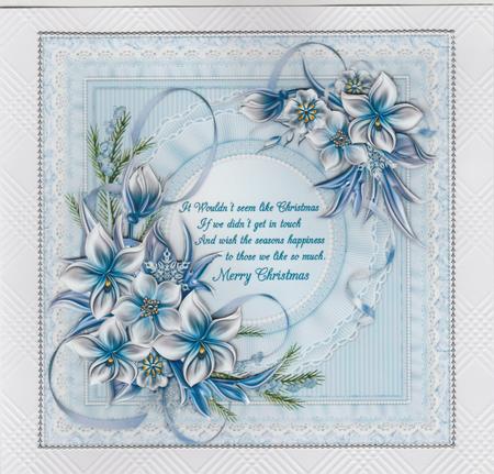 8x8 Christmas Flowers with Verse Mini Kit by Susan Cummings