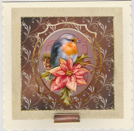 The Robin 7x7 Card and Large Decoupage by Susan Cummings