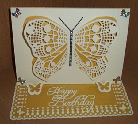 Butterfly Easel Card With Box by Susan Cummings