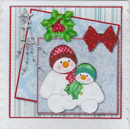 Cute Card Baby's First Christmas Snowman by Susan Cummings