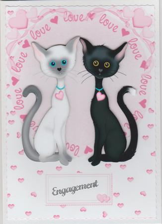 The Love Cats Wedding, Engagement or Anniversary Topper by Susan Cummings