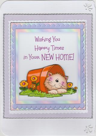 New Home Kitten - Topper with Decoupage by Susan Cummings