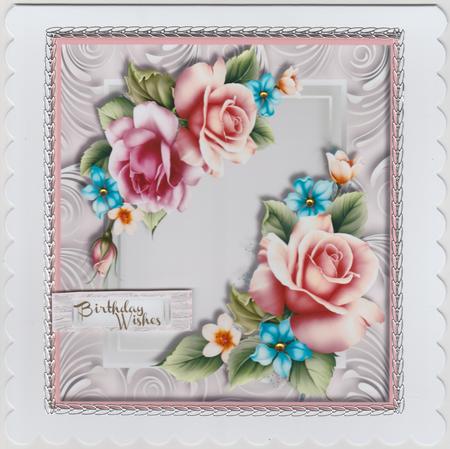 Beautiful Roses in a Swirl Frame  by Susan Cummings