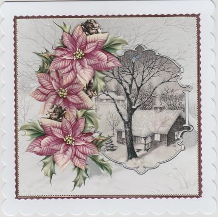 Snow on the Rooftop Card with Decoupage by Susan Cummings