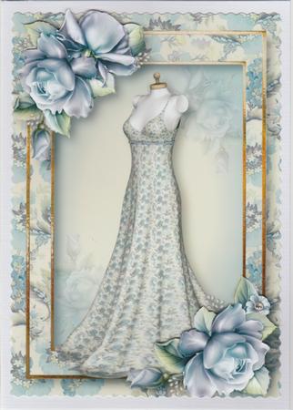 Beautiful Dress & Blue Roses by Susan Cummings
