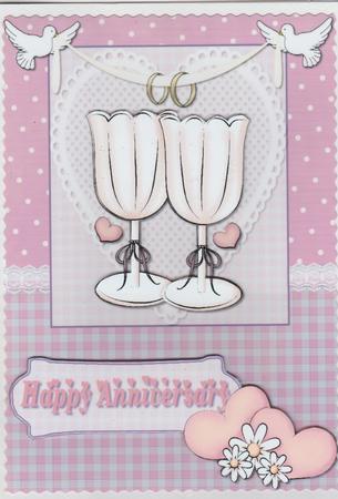 Anniversary Toast Decoupage by Susan Cummings