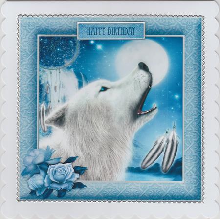 Howling White Wolf by Susan Cummings