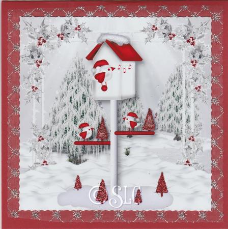 The Snowy Christmas Birdhouse by Susan Cummings