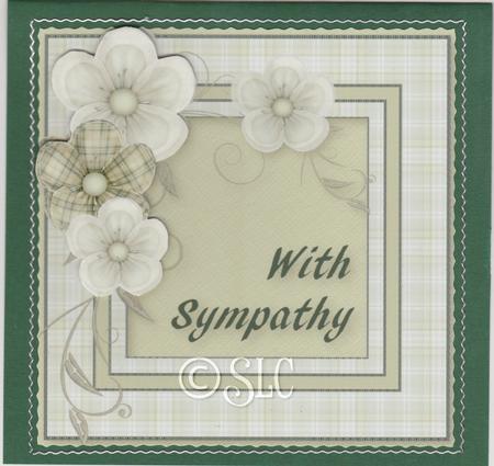 With Sympathy Large Card Front by Susan Cummings