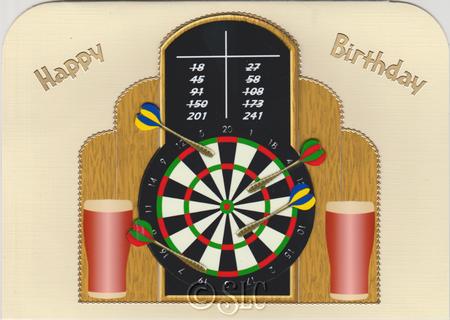 Anyone for Darts Pyramid Topper by Susan Cummings