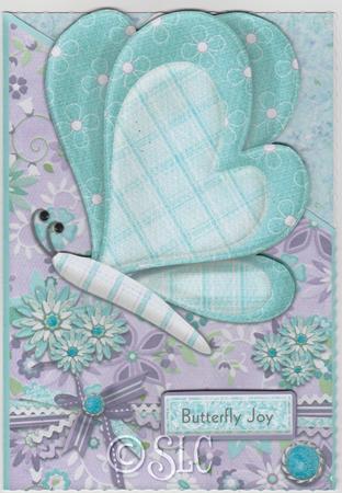 Butterfly Joy Diagonal Quick Cut & Fold Card by Susan Cummings
