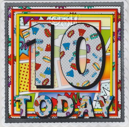 10 Today Comic Book Birthday Square 8x8 Mini Kit by Susan Cummings