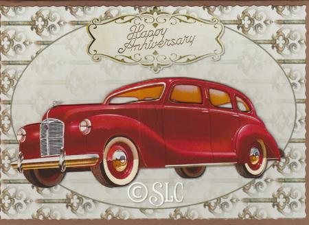 Vintage Car Decoupage by Susan Cummings