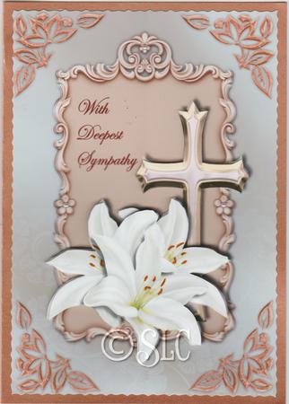 Sympathy Cross & Lilies by Susan Cummings