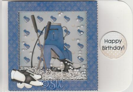 For the Golfer - Shaker/picture Frame Card by Susan Cummings