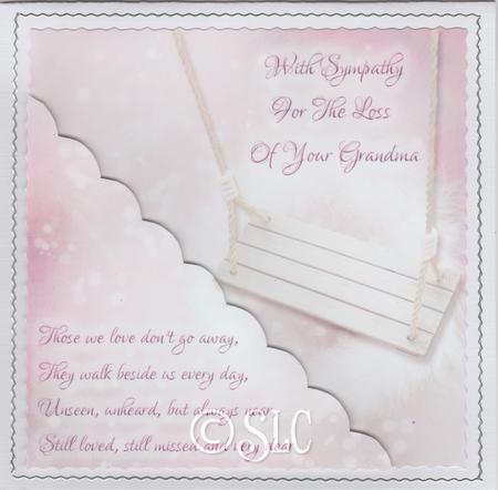 Those We Love Don't Go Away Grandma Sympathy Card by Susan Cummings