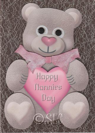 Birthday Valentine or Baby Large Bear Shaped Card Kit by Susan Cummings