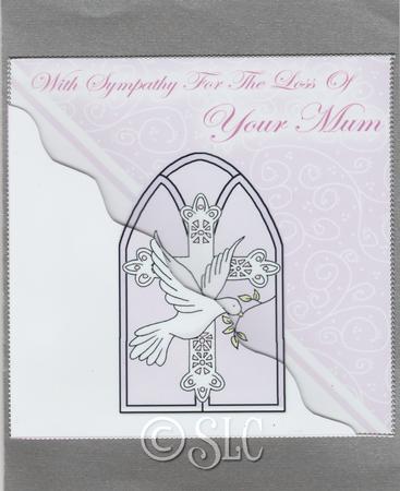 With Sympathy on Loss of a Mum Wavy Corner Stacker by Susan Cummings