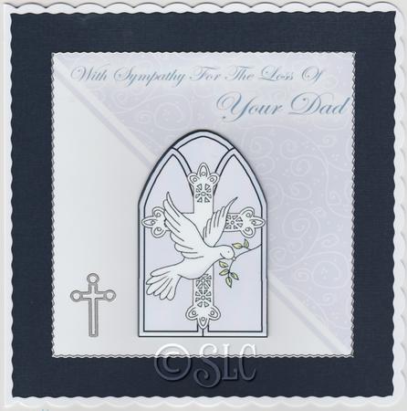 With Sympathy on Loss of a Dad Wavy Corner Stacker by Susan Cummings