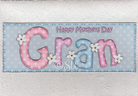 Large Dl Mothers Day Gran Quick Card 3D Decoupage by Susan Cummings