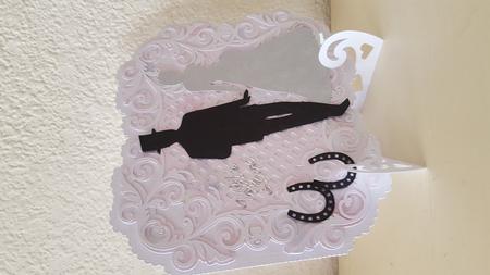 Decorative Wedding Day Card With Box And Card Stand by Susan Cummings