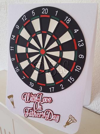 3D Dartboard & darts & Box by Susan Cummings