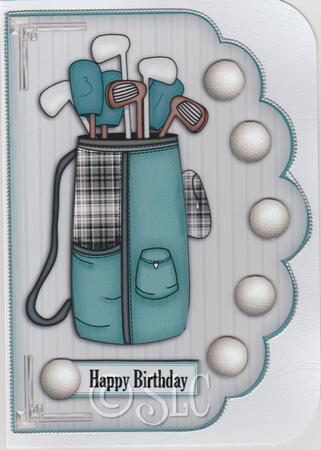 Greatest Golfer - Scalloped Edge Card by Susan Cummings
