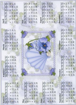 Pansy Wall Calendar by Susan Cummings