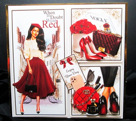 When In Doubt Wear Red Collage Mini Page Kit by Susan Garrett