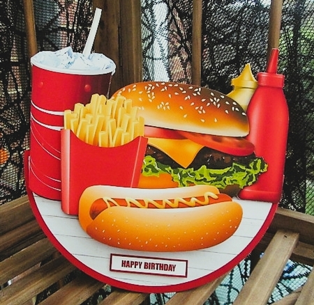 FAST FOOD rocker card by Susan Garrett