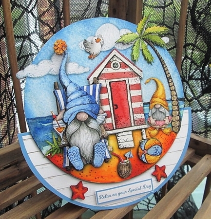 BEACH GNOMES BUMPER KIT - rocker cards by Susan Garrett