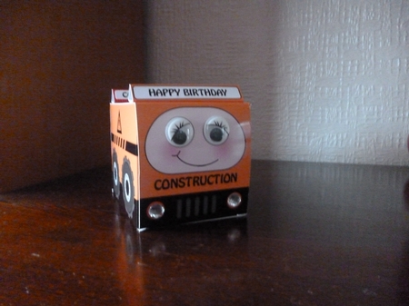 3D Cute Transport Treat Box Gift Set Mini Kit - Construction Truck by Susan Garrett