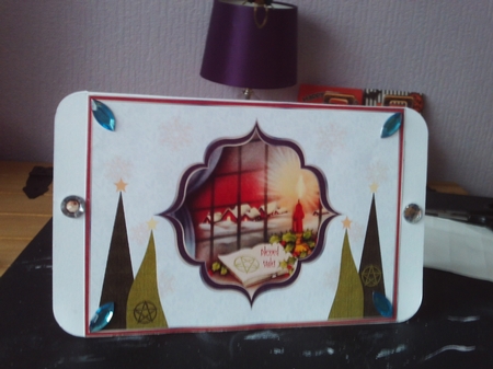 Vintage Yule Ritual Blessed Yule 5x7 Quick Card with Insert by Susan Goodwin
