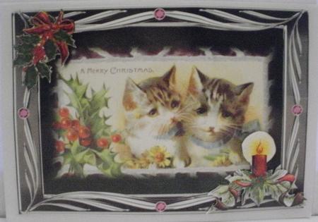 Vintage Christmas Kittens by Susan Goodwin