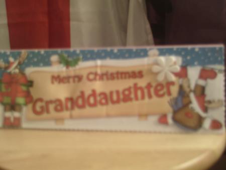 Xmas Granddaughter Rudolph Signpost Lge Dl Decoupage by Susan Goodwin