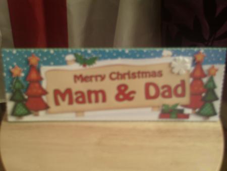 Large Dl Xmas Mam & Dad Trees Signpost Easicut Decoupage by Susan Goodwin
