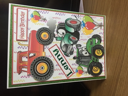 Birthday tractors by Susan E Gradwell