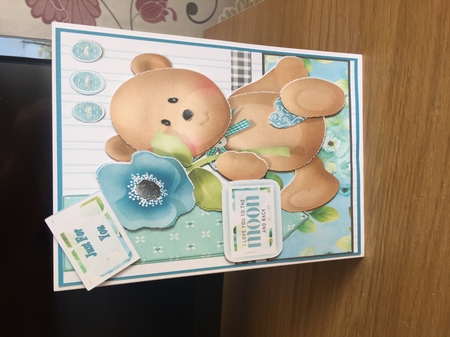 Love You To The Moon and Back 7.5 Inch 3D Decoupage Card Front & Insert & Extra Sentiments by Susan E Gradwell