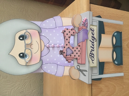 3D on the Shelf Card Kit - Gossip Galz - Sewing Sheri by Susan E Gradwell