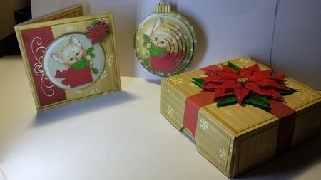 3D Bauble Card And Gift Box Set Two Mini Kit 1 by Susan Green