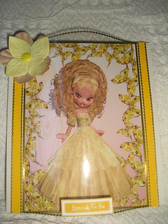 Little Princess in a Gold Dress with Butterflies by susan hickey