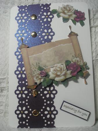 Scrolls with Roses Toppers with Decoupage - Blank by susan hickey
