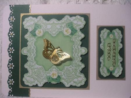 Blue and Green Antique Lace, Card Fronts by susan hickey