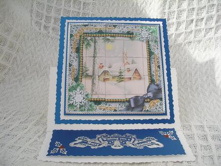 Winter Pub Snow 5inch 3D Paper Weaving Sheet by susan hickey