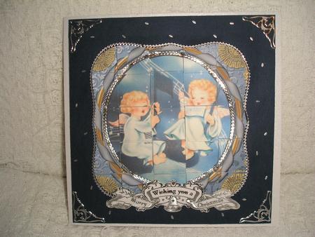 Singing Angels Gold 5inch 3D Paper Weaving Sheet by susan hickey
