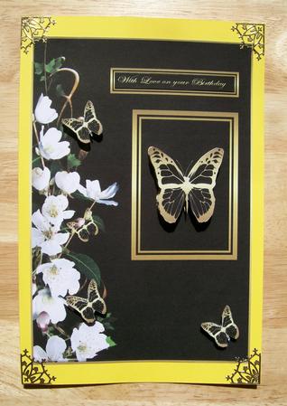 Gold and Black Butterflies by Susan Hopkins